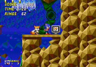 windows zone sonic standing on top of the screen
