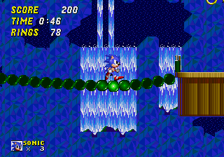 Light came when Sonic run across the bridge.