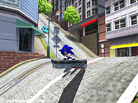 Sliding down the roads down the skateboard. A city packed with action stages.