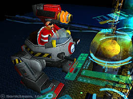 Eggman with his a strange looking device. What could that possibly be?