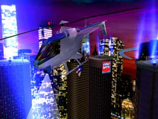 The helicopter in Speed Highway with Sonic hanging on it.