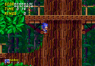 Sonic standing on air.